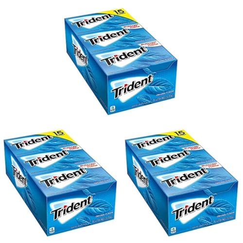 Image of Trident Imported Sugar Free Gum, Original Flavour, 14 Count (Pack of 36)