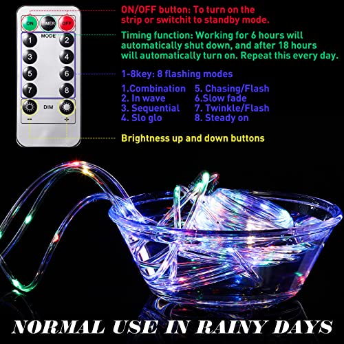 Roceei Badminton Net Light Multicolor 8 Modes 32Ft Waterproof Led Light With Remote And 6 Pieces Glow In The Dark Night Birdies Led Badminton Shuttlecocks Lighting For Backyard Badminton Game At Night #TOP4
