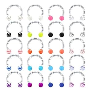 Longita 20 stuks septumpiercings sieraden 16G chirurgisch staal kraakbeen helix tragus piercing oor neus piercing…