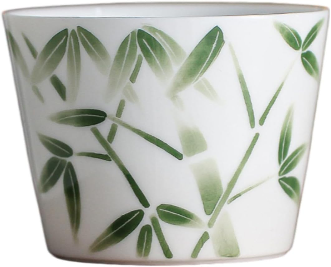 羊旨玉瓷直身杯手绘水墨新竹大号茶杯陶 Ceramic Kung Fu Tea Set,teapot,Teacups,warming Wedding Birthday Gift,Tea Tray Chinese,Dishwasher Safe 羊旨玉瓷手绘直身杯（水墨新竹） 95ML