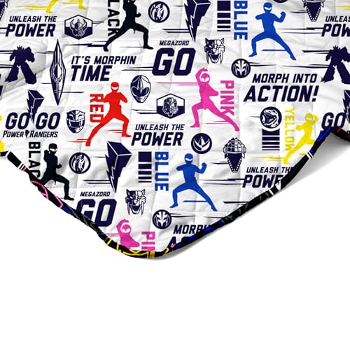 Image of Northwest Power Rangers Core Quilted Blanket, Comfy Throw, Adults Boys Girls, Soft Lightweight Bedding for Bed, or Couch, 60 x 80 inches