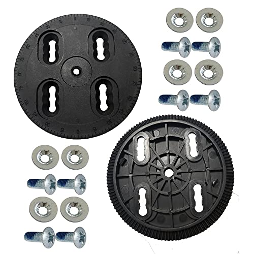 UP100 Snowboard Bindung Disc Set Black Disc (Paar) Bindung Ersatzteile Montageplatten mit Schrauben Set (Durchmesser 99 mm)