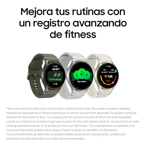 SAMSUNG Galaxy Watch7 4G LTE + Bracelet – Montre intelligente 44 mm avec contrôle de santé et suivi sportif, vert (version espagnole)
