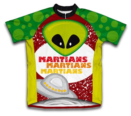 I am a Martian Short Sleeve Cycling Jersey for Youth - Size M Green