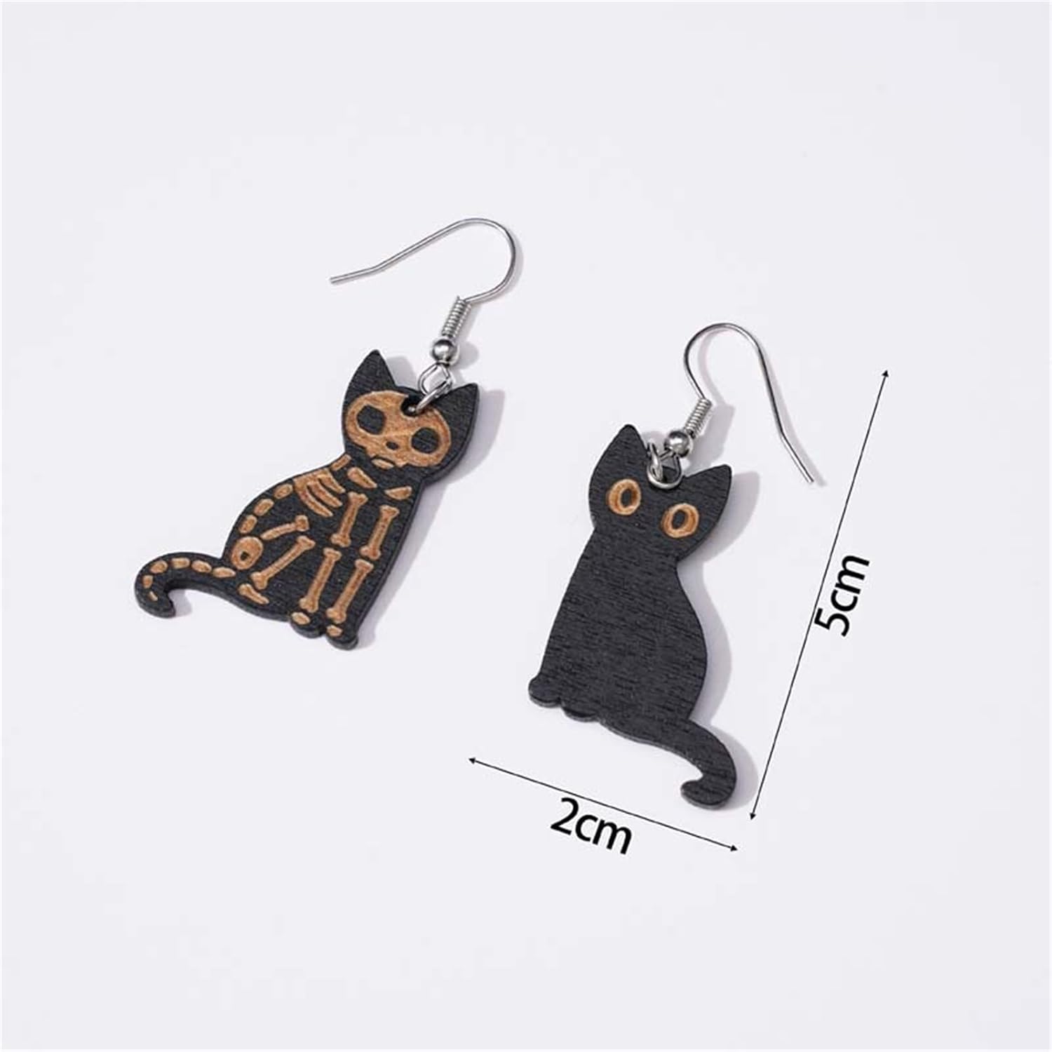 Kawaii Halloween Black Cat Earring for Women Lightweight Black Cats Dangle Earrings - Image 5