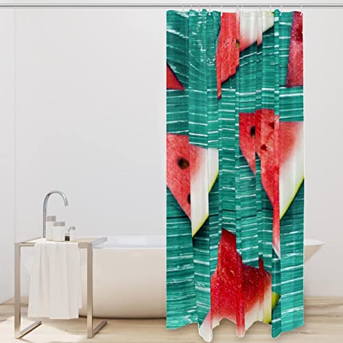 Rideau de douche pastèque rouge à œillets renforcés de taille 168 x 183 cm - 3