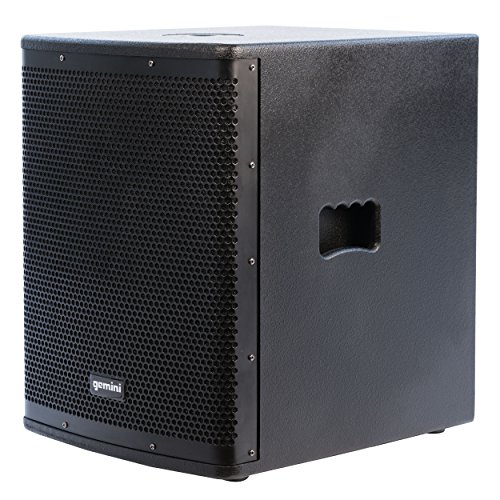 Gemini Sound ZRX-S15P 15" Inch Woofer Professional DJ PA Systems Active Powered Subwoofers with 1200W Watts Peak Power, Deep Bass Continuous Class D Digital Power