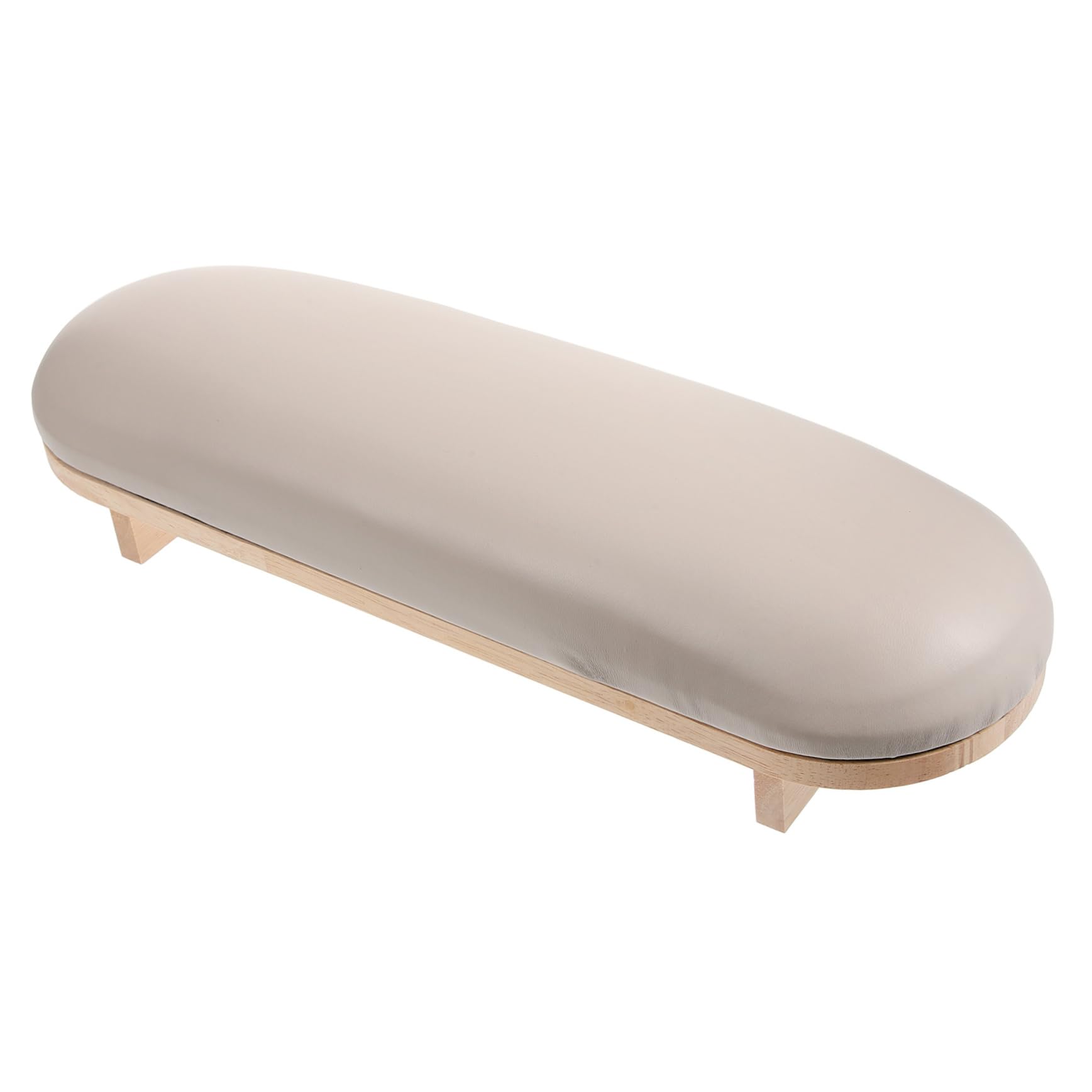 Cuscino per Lavoro Scamosciata Pelle Legno Poggiamani Manicure in per e Comodo Khaki Superficie Liscia, Supporto di Nail Art in Salone Unghie