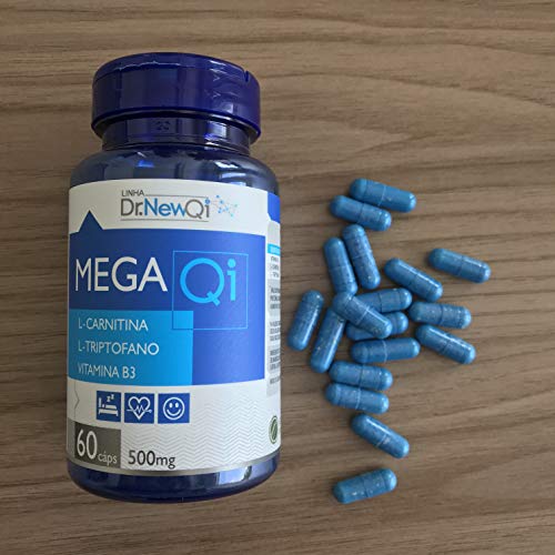 Mega QI L-Triptofano + L-Carnitina + Vit. B3 500mg 60 Cápsulas - Upnutri - 02un