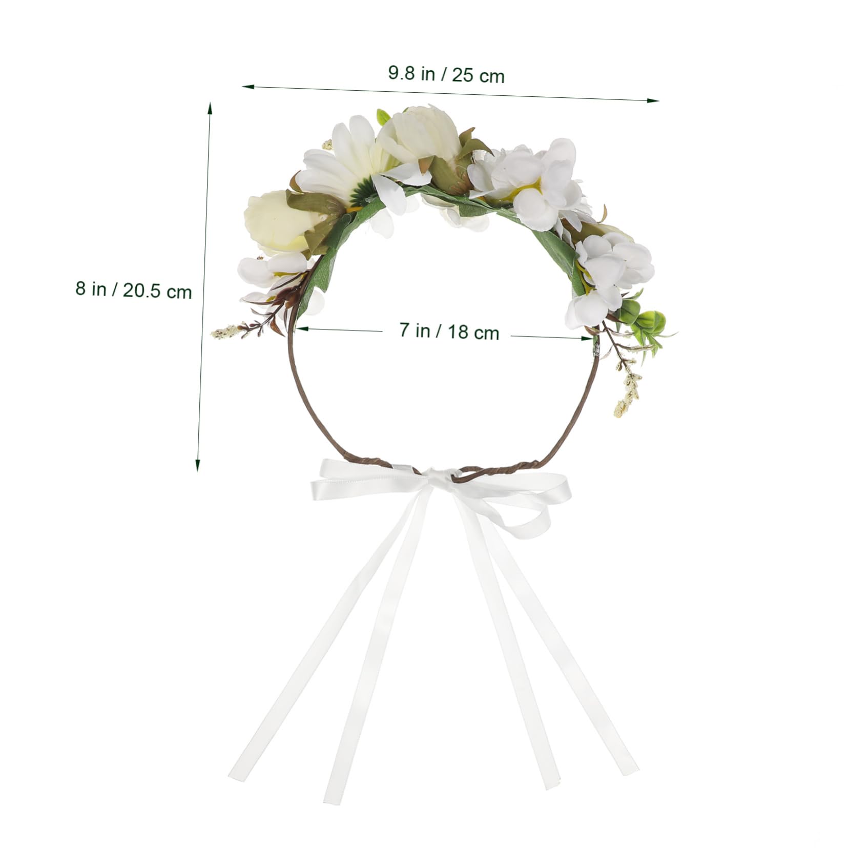 ibasenice Floral Crown Headband for Weddings Durable Floral Headdress with Design for Brides Flower and Pets Versatile and Accessories