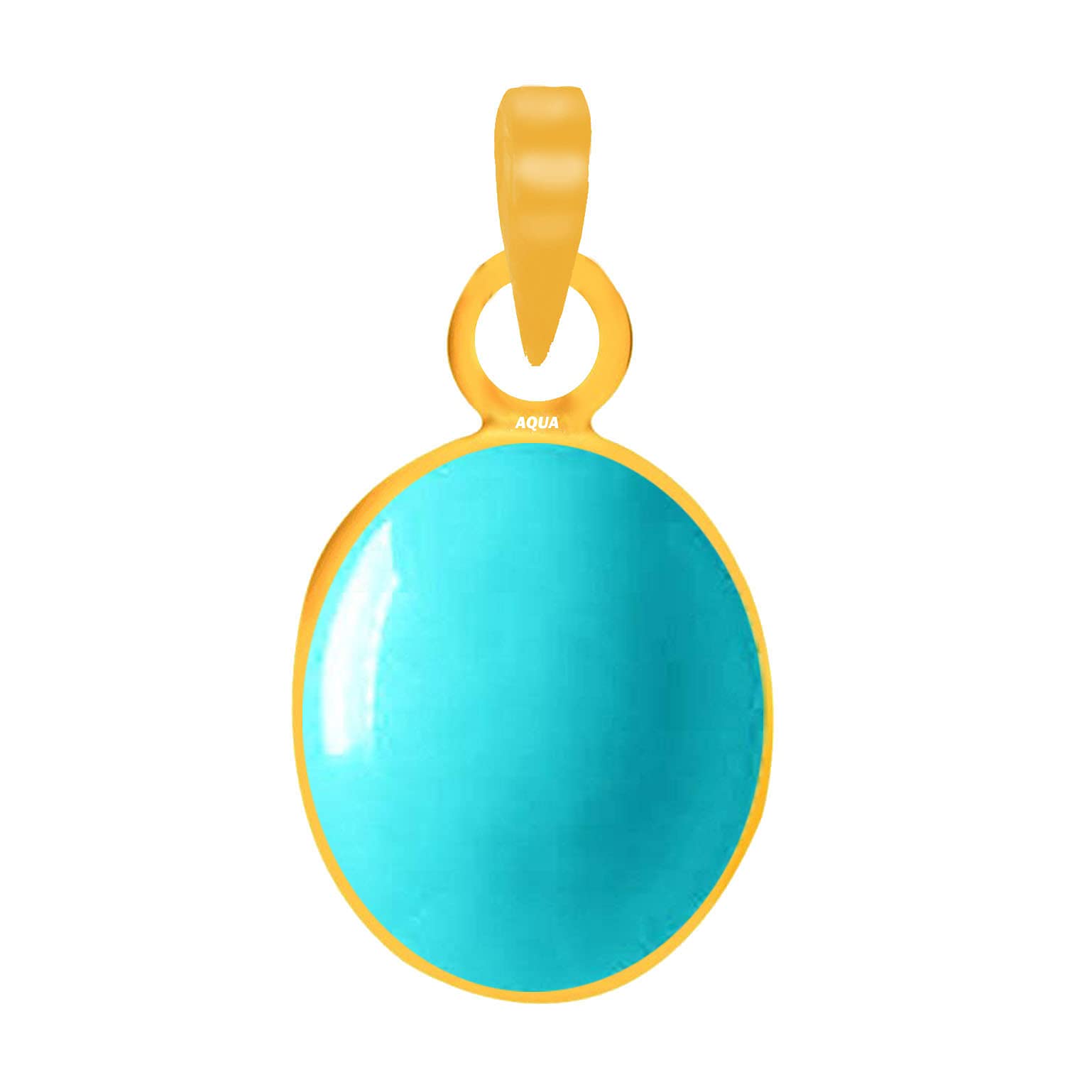 aquagems Turquoise/Firoza 3.25 Ratti to 10.25 Ratti or 3 Carat to 9.5 Carat Natural Certified Astrological Gemstone Panchdhatu/5 Metals 22k Gold Plated pendant for Men & Women -vdhp3-picture-29