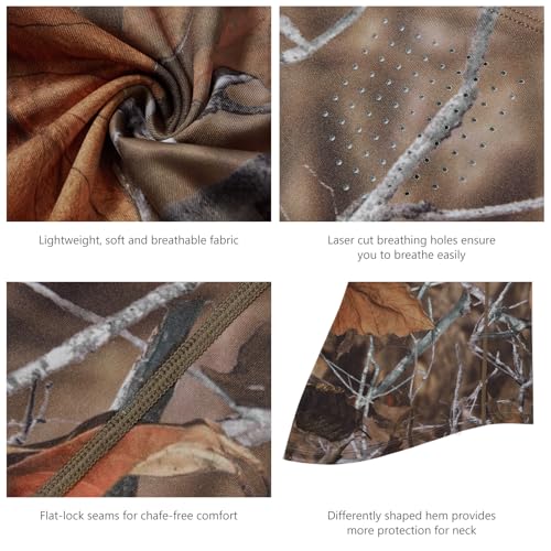 Image of BASSDASH Neck Gaiter Mask UPF 50 Sun Protection for Men & Women, Fishing, Hiking, Outdoor