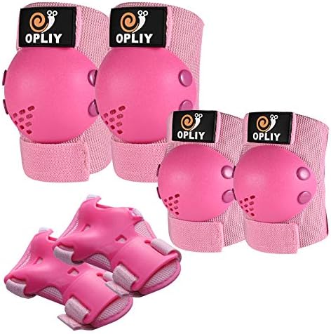 Kids Protective Gear, Knee Pads Elbow Pads with Wrist Guards for Roller Skating Cycling Skateboard Bike Scooter Rollerblade Safety Gear for Kids 2-7 Years Old