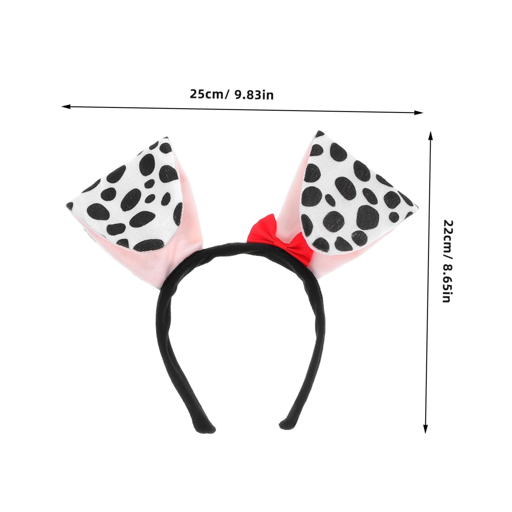 Beaupretty 1Set Adorable Dalmatian Ears Headband for Complete Costume Accessories with Bow Tie and Tail for Cosplay and Parties Easy to Wear and Secure Fit