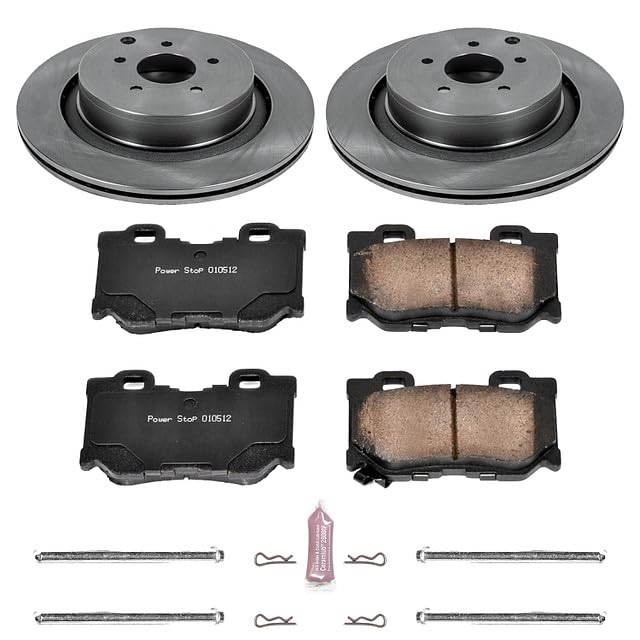 Image of PowerStop Rear Brake Kit for Infiniti FX50 2009-13 |M35h 2013 |M37 2011-13 |M56 2011-13 |Q50 2014-24 |Infiniti Q60 2017-22 - Z17 Ceramic Brake Pads & Disc Rotors Replacement, KOE5861