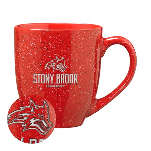 Mug Stony Brook Seawolves tasse céramique rouge mouchetée grand format 473ml - 2