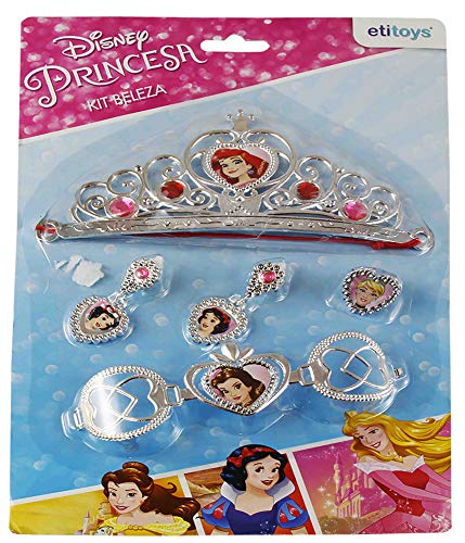 Kit Beleza 5 Peças Princesas Etitoys Prata