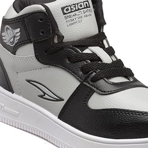 Image of ASIAN Kid's THUNDER-11 Casual White Sneaker Outdoor,High Neck Shoes with Extra Jump Casual Lace-Up Shoes for Boy's