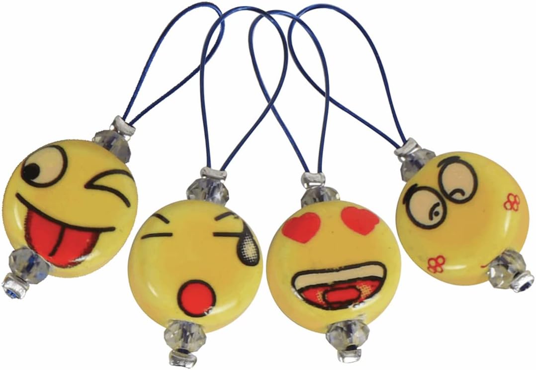 KnitPro ZOONI: Bead Stitch Markers: Smileys, Assorted