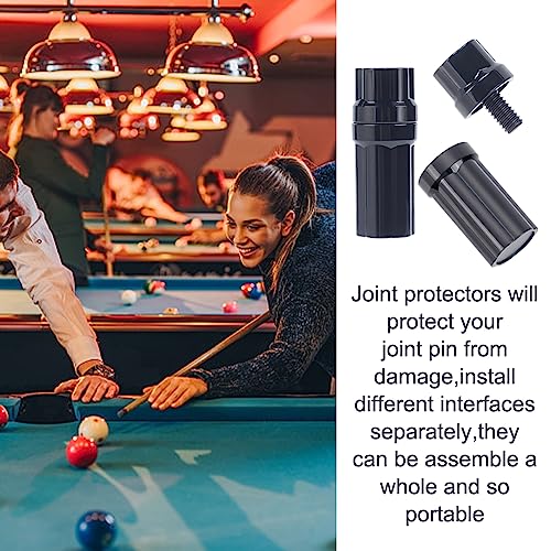 INFUNLY 3 Pair Billiard Stick Joint Protectors 5/16x18 Threaded Joint Protectors Black Pool Cue Stick Protectors Protect Your Cue Stick Plastic Billiard Cue Accessories for Players Pool Billiard Cues - Thumbnail 5
