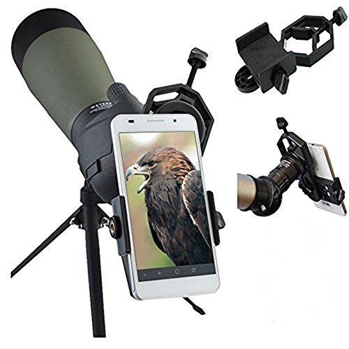 Solomark Universal Cell Phone Adapter Mount - Compatible with Binocular Monocular Spotting Scope Telescope and Microscope - for Phone Sony Samsung Moto Etc