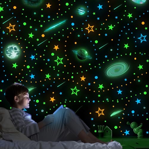 Stickers Luminiscentes Estrellas y Planetas para Techo 5 Pzs miniatura 1