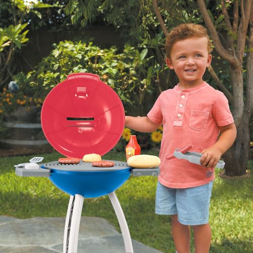 Little Tikes Sizzle & Serve Grill – Red, White & Blue, 14 Accessories, Little Chef Interactive Cooking Playset for Kids and Toddlers - image 3