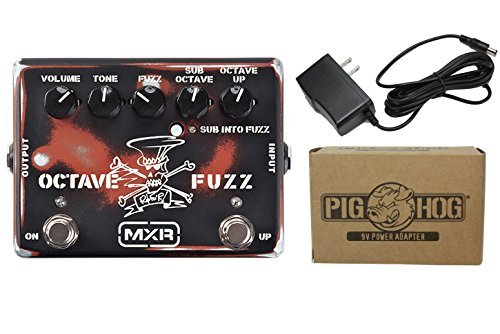 MXR SF01 Slash Octave Fuzz Power Bundle w/ 1 free Items: Item: Pig Hog 9v Power Adapter