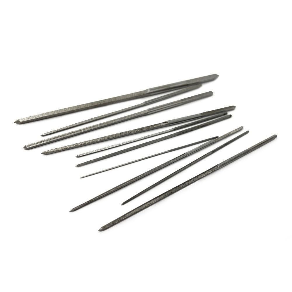 Maddisons of Durham Cutting Broaches Set, 10 Pieces, 0.90mm - 4.00mm, Manual, Clock Repair Tools for Jewellers