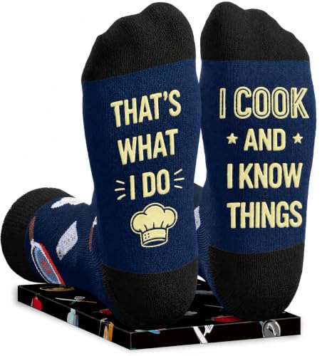HAPPYPOP Cooking Gifts for Men and Women - Funny Cooking Socks