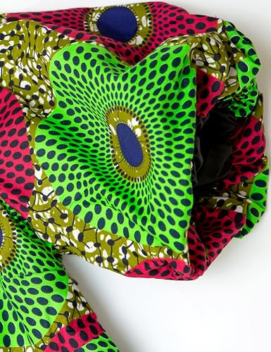 Women's African Print Dress Ankara Wax Dresses Lantern Sleeves4