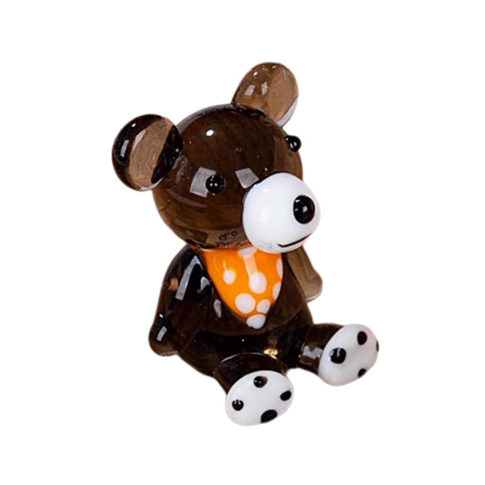 Lerpwige Handmade Bear Statue Glass Bear Figurines Art Animal Miniature Figurine For Collectibles Home Decoration Collectible Art
