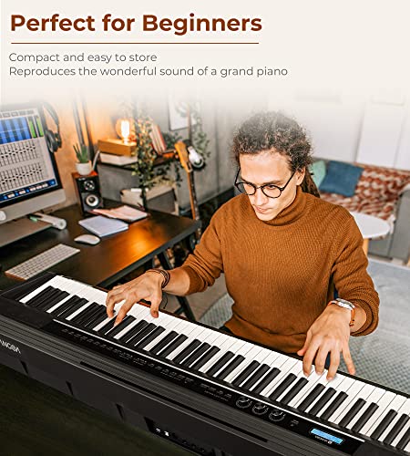Vangoa VDP-S200 Clavier de Piano 88 Touches Pondéré Électrique Piano Portatif Numérique Clavier avec Pupitre de… - Les Beatles, Paul McCartney, John Lennon, RIngo Starr, George Harrison Vangoa VDP-S200 Clavier de Piano 88 Touches Pondéré Électrique Piano Portatif Numérique Clavier avec Pupitre de… – Image 8
