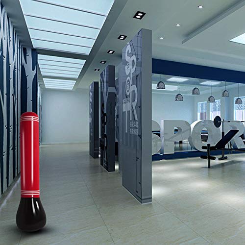SUNSHINEMALL Inflatable Punching Tower Bag Boxing Column Tumbler Sandbags Fitness/Training/Fun Activity, Boxing Target Bag for Children Teens Adult (Red) Product Name