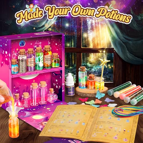 Subtail Potion Magique Enfant - Sable Magique Enfant | 22 Bouteilles De Potion | Aqua Gelz | Coffret Magie - Cadeau Fille 6 7 8 9 10 11 Ans - Kits de Loisirs CréAtifs Fille 6-12 Ans – Image 4