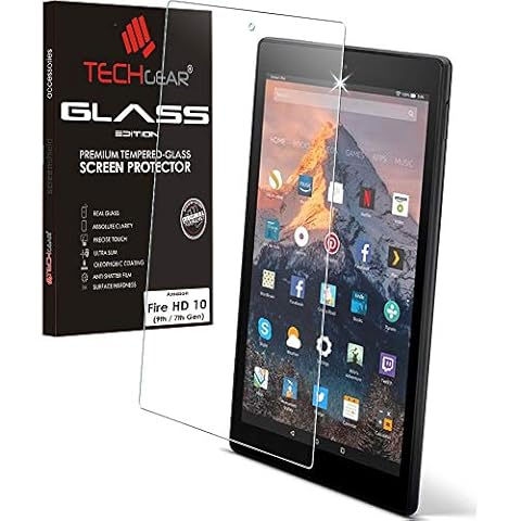TECHGEAR Matt Schutzfolie kompatibel mit Amazon Fire HD 10 - MATTE Blendschutz Schutzfolie Auflage, Original-gehärtetes Glas Displayschutz folie Cover