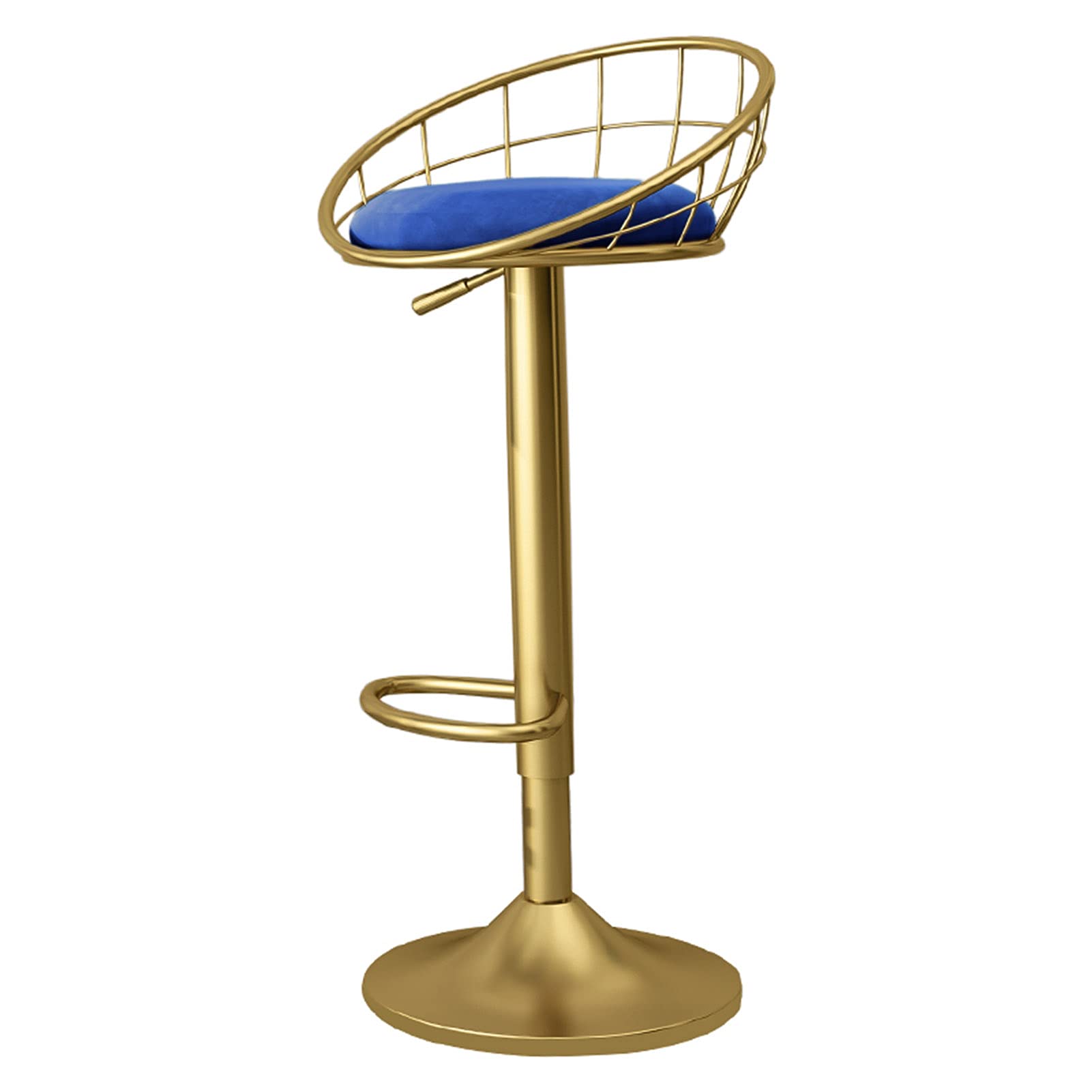 Chaise de bar en métal pivotante avec repose-pieds confortable