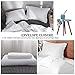Simple&Opulence 100% Linen Duvet Cover Set 3pcs Basic Style Natural French Washed Flax Solid Color Soft Breathable Farmhouse Bedding with Button Closure - White, King
