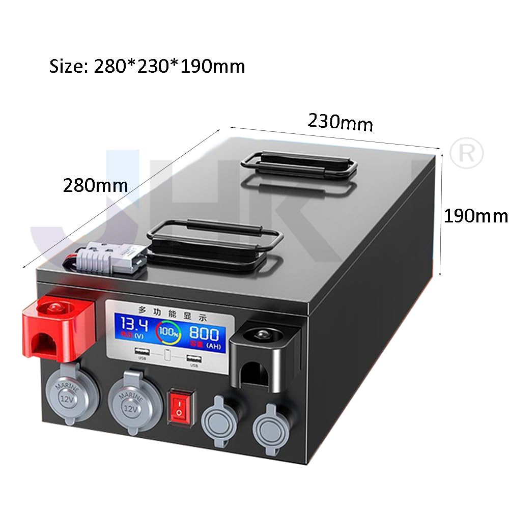 Batteria per Camper da Esterno LiFePO4 al Litio Ferro fosfato 12V 150Ah 180Ah 200Ah 250Ah 300Ah, Alimentatore per accumulo di energia Mobile