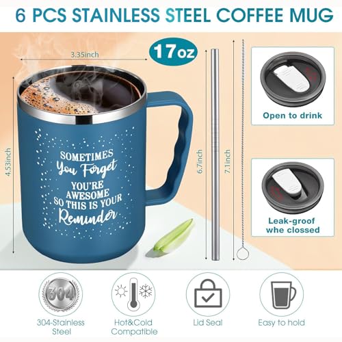 Set de 6 mugs aislados de acero inoxidable Umigy 17oz miniatura 2