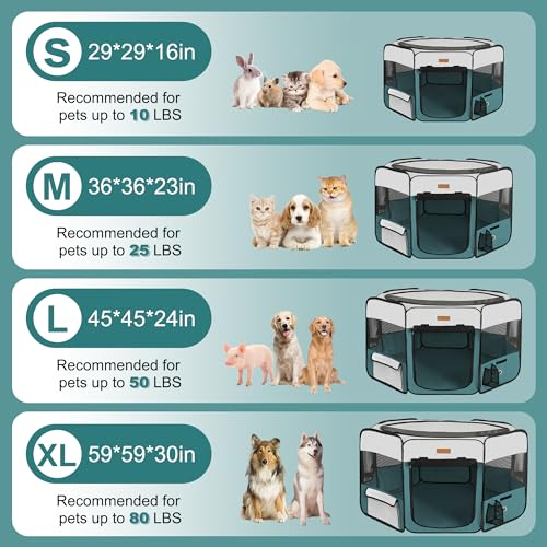 Akinerri SD-100 Dog Playpen, Portable Pet Play Pen For Cat, Puppies, Rabbits thumb #4
