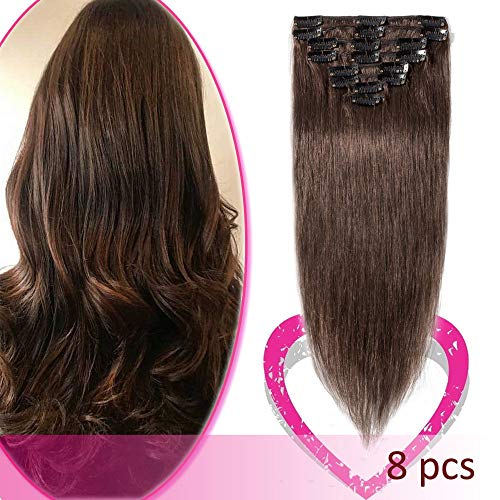 Clip on Hairpieces Human Hair 24" Long Blonde