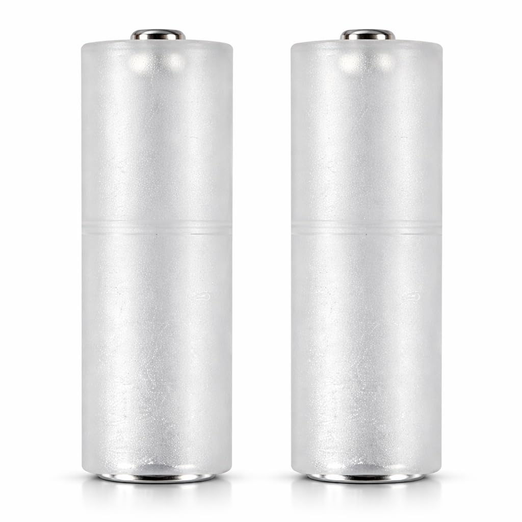 Just in Case ® AAA to AA Battery Converter Adapter Sleeves – Converts AAA Batteries to AA Size | Reusable Battery Holders for Remote, Toys, Clock & More (Pack of 2)