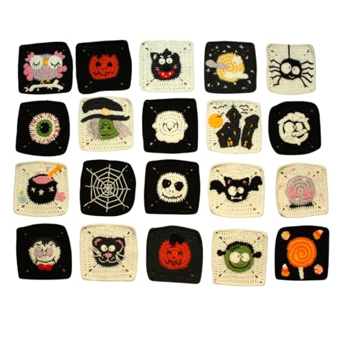 Halloween Granny Square Set | 20 pcs | Handmade...