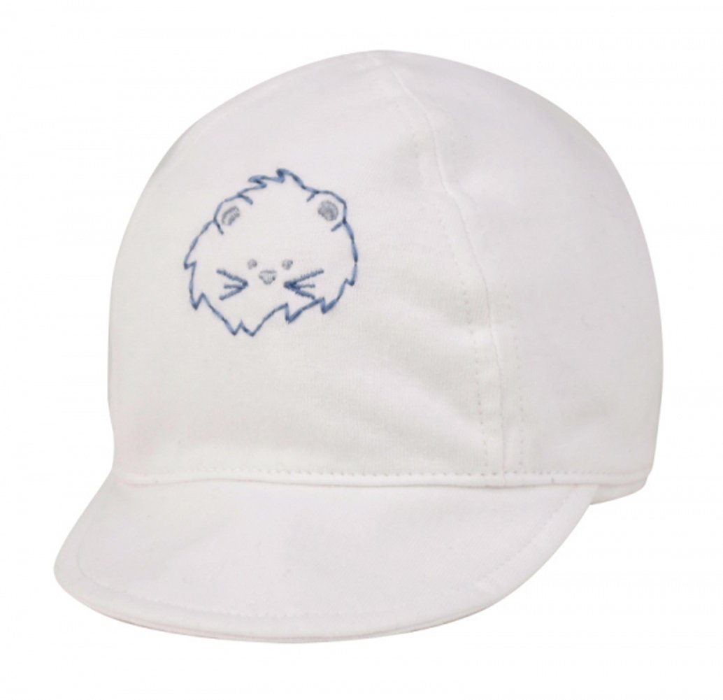 Unisex Infant Indoor/Outdoor Lightweight Baby Soft 100% Cotton Cap - White (6-9 Months)