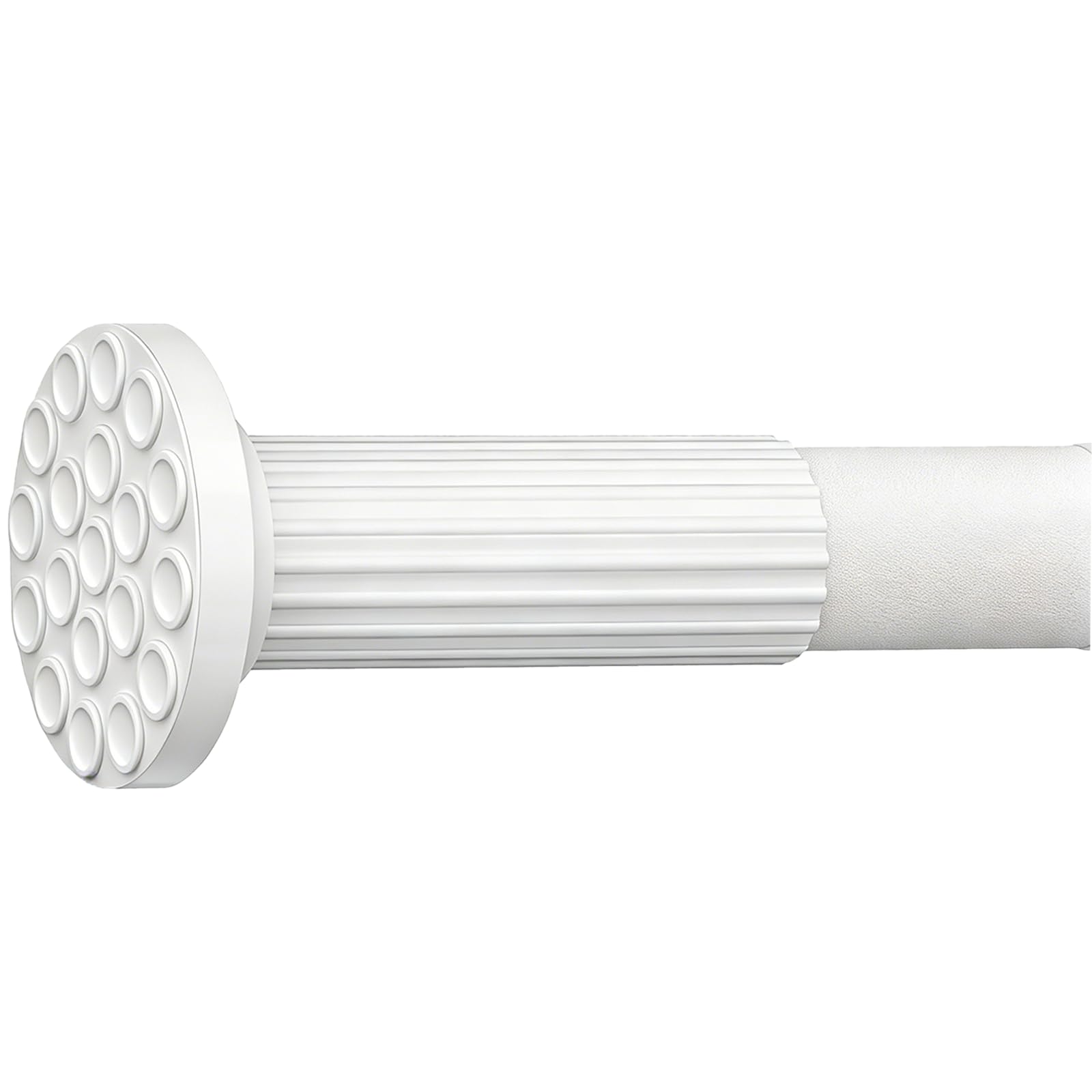 Zipglo Tension Curtain Rods 51-168 Inch White, Adjustable Curtain Rod - No Drilling, Heavy Duty Spring Tension Extra Long Shower Rod for Bathroom, Window, Closet, Patio, Diameter 1.26 Inches
