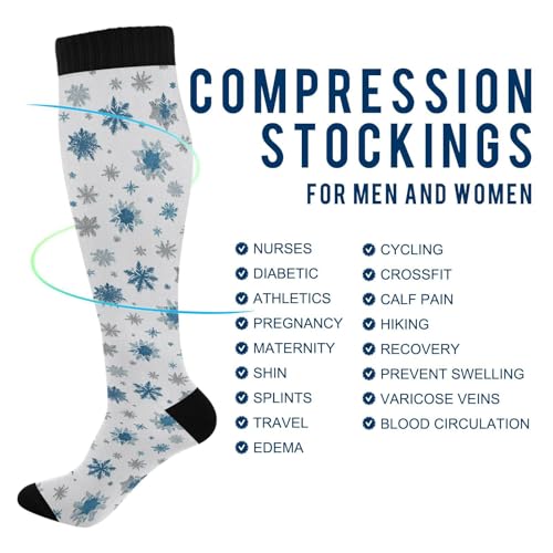 Image of Wusikd Heartbeat Symbol Compression Socks for Women and Men Circulation Black Long Socks for Athletic Running 1