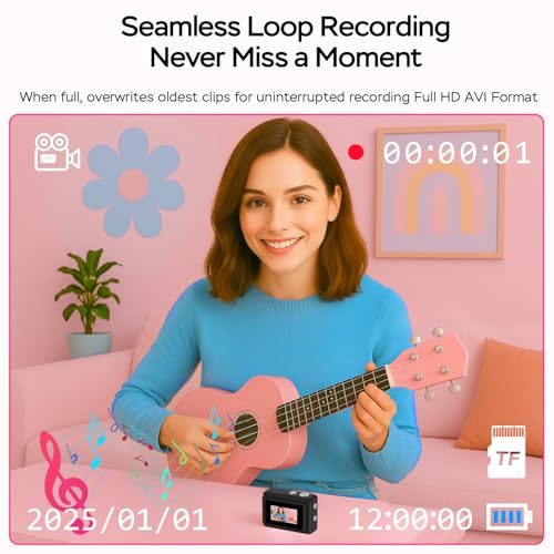 image for Dienspeak Mini Camera 1080P HD Video Recorder - Keychain Digital Camco