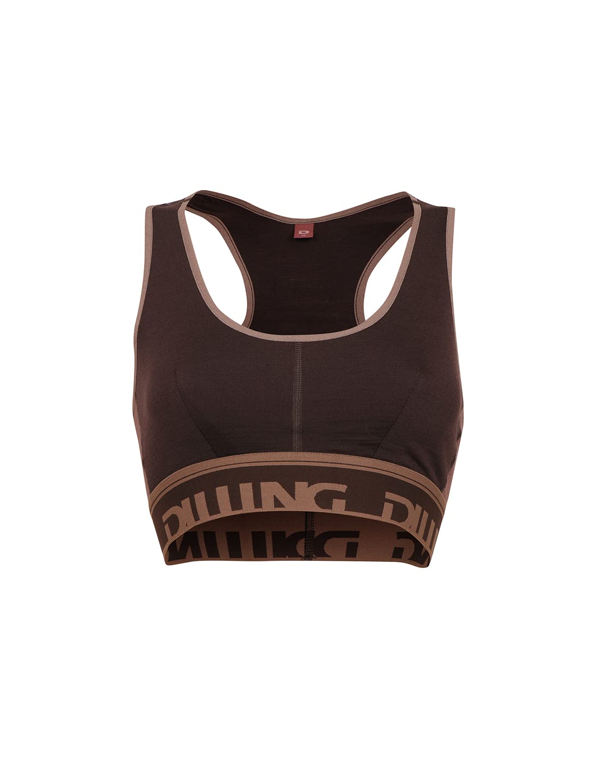 Dilling Women's Dark Plum Merino Wool Sports Bra 14