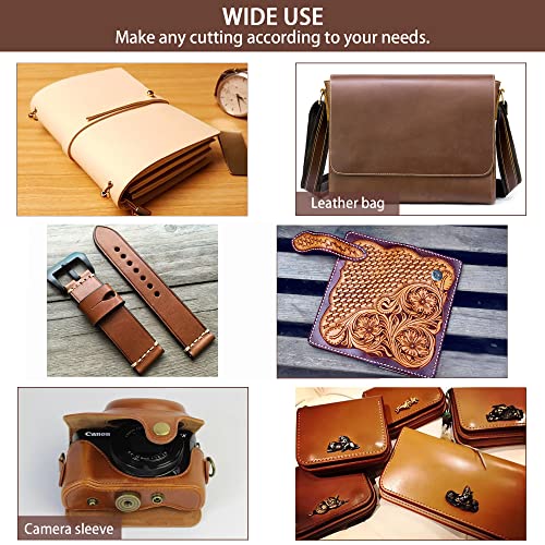 Firm Vegetable Tanned Full Grain Tooling Leather Thick Cowhide Handmade Stiff Leather Material For Craft/Tooling/Caving/Hobby Workshop (Natural-3.0Mm, 10X10Inches) #TOP6